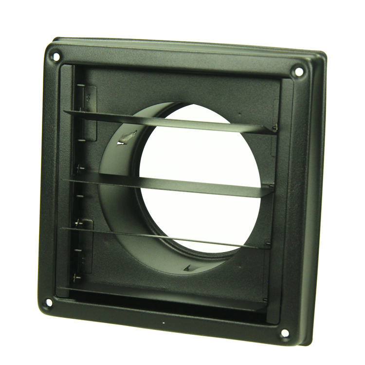 Renson 1069269 - rejilla campana extractora empotrable acero inoxidable 633 negro (dia 100) | 2 piezas