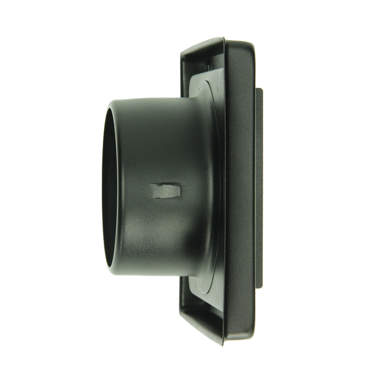 Renson 1069269 - rejilla campana extractora empotrable acero inoxidable 633 negro (dia 100) | 2 piezas