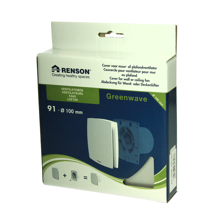 Renson 1069258 - cubierta de ventilador mecánico (9x11-dia 100) 91g (gris) | 2 piezas