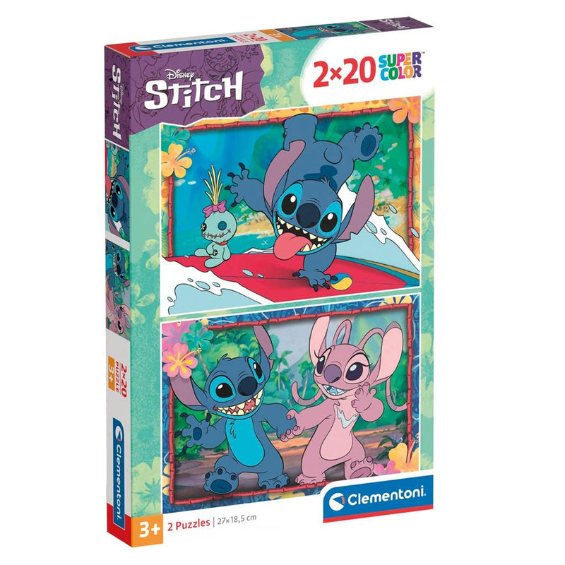 Clementoni puzzel 2x20 stukjes - stitch