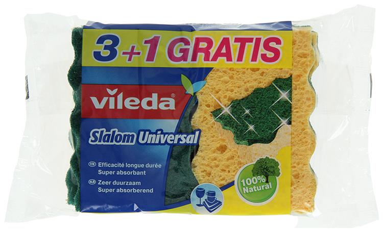 Vileda 1009691 - Estropajo slalom universal 3+1 | 15 piezas