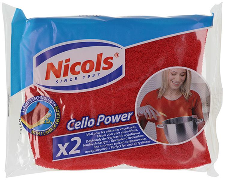 Nicols 1005986 - estropajo 3 capas cello power 2uds | 14 piezas