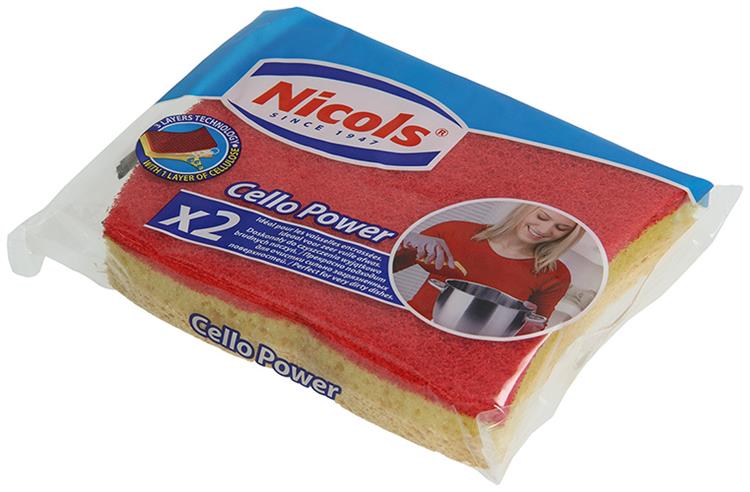 Nicols 1005986 - estropajo 3 capas cello power 2uds | 14 piezas