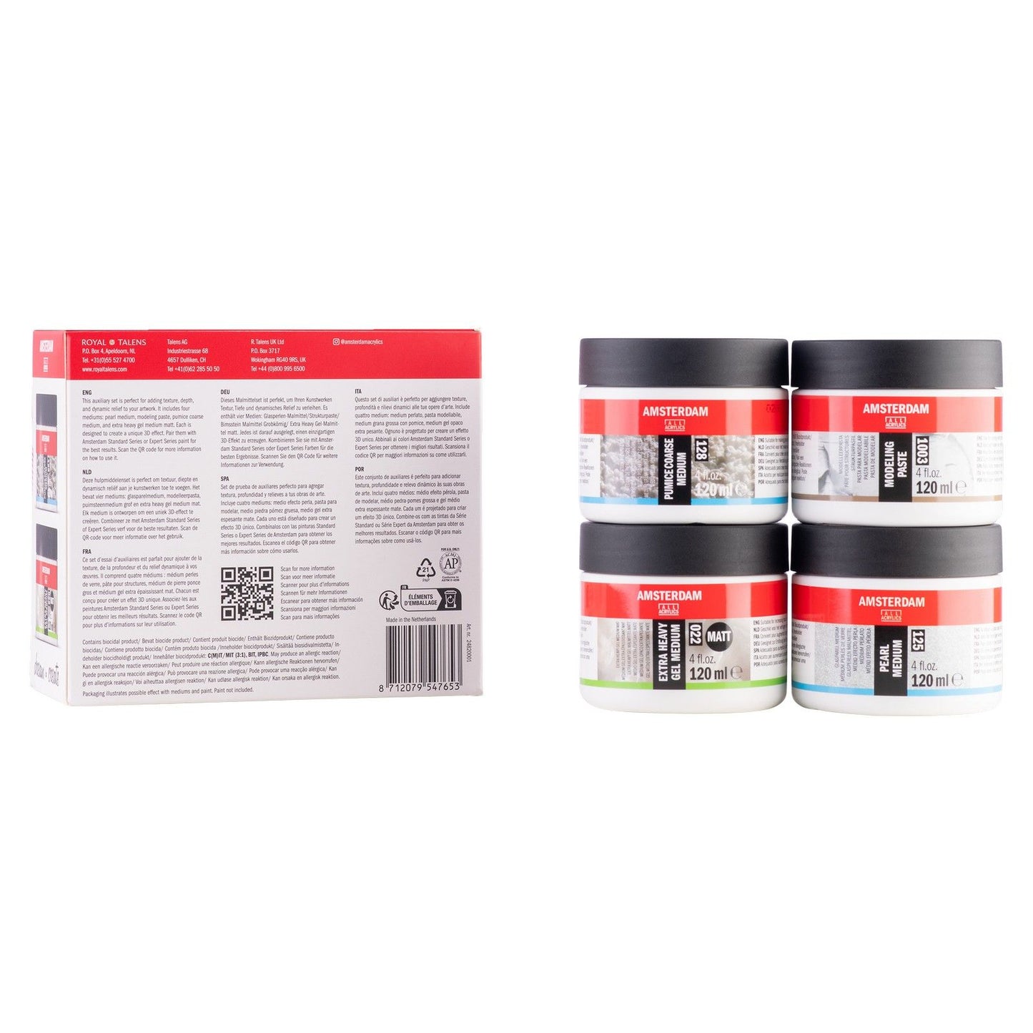 Amsterdam all acrylics amsterdam • medium sculpt en shape set 4 x120ml