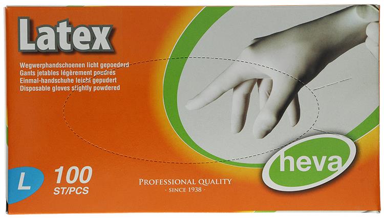 1001517 - guante de látex l 100 uds | 2 piezas