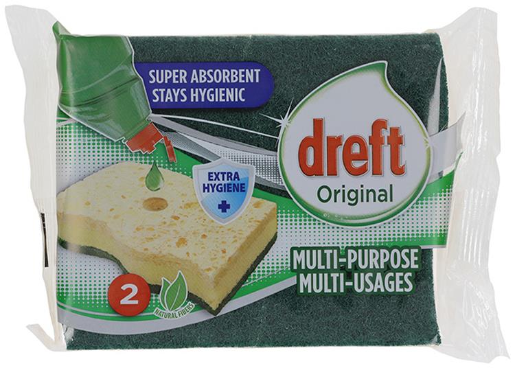 Dreft 1054240 - esponja para fregar violonchelo higiénica original x2 | 4 piezas