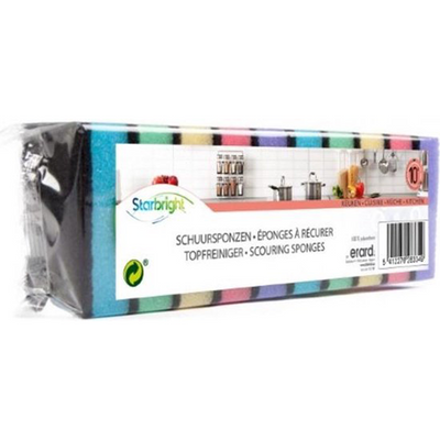 Starbright 1063289 - esponja para lavar platos multicolor 10 piezas 9x6x2,4cm sb | 5 piezas