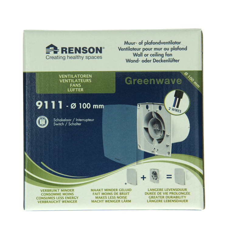 Renson 1069250 - mec. ventilador estándar 9111 (diámetro 100) | 2 piezas