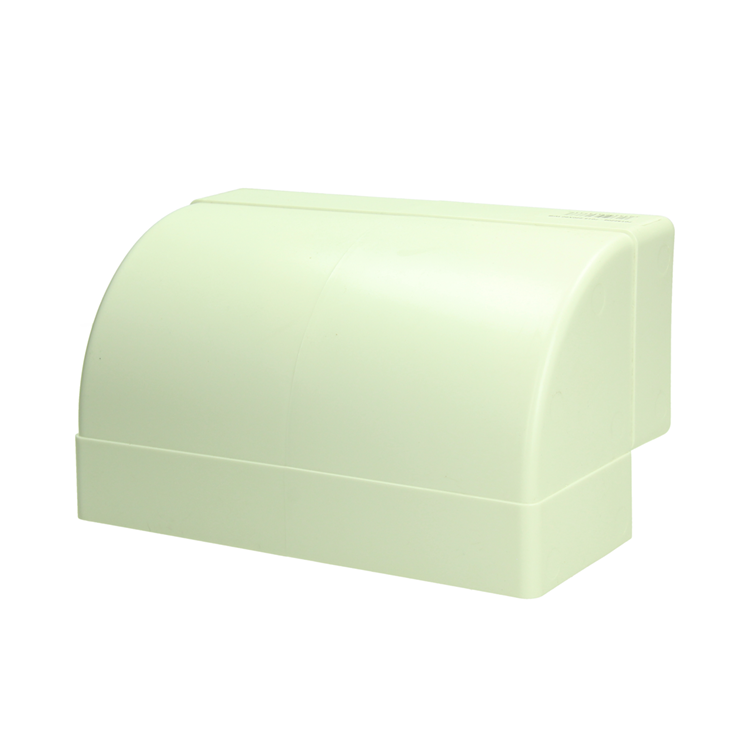 Renson 1069271 - Conexión de esquina de PVC vert. 90° 7015 (220x90) (blanco) | 3 piezas