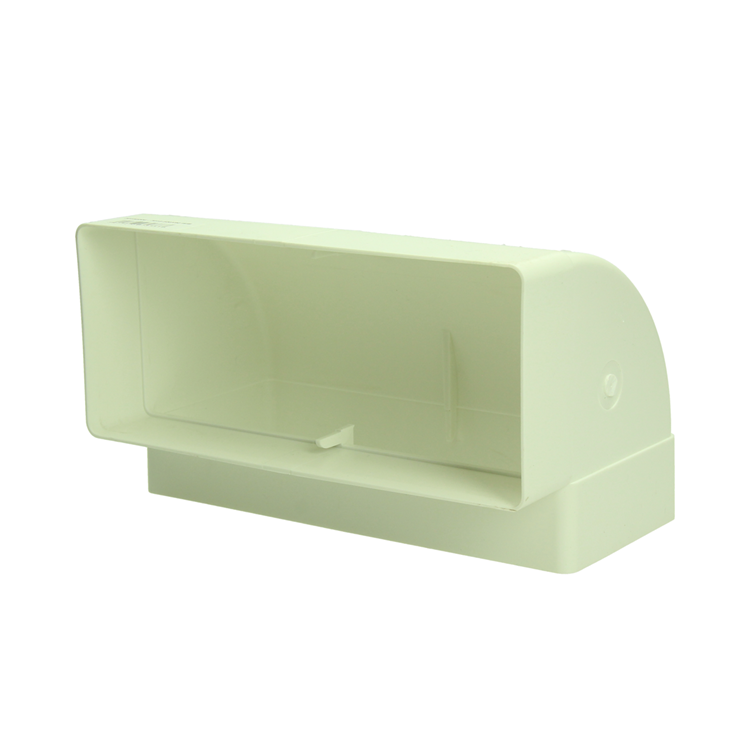 Renson 1069271 - Conexión de esquina de PVC vert. 90° 7015 (220x90) (blanco) | 3 piezas
