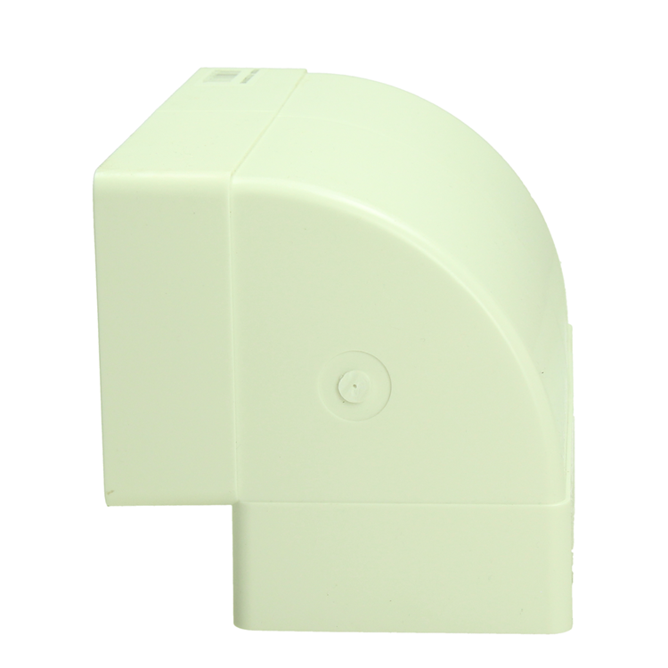 Renson 1069271 - Conexión de esquina de PVC vert. 90° 7015 (220x90) (blanco) | 3 piezas