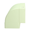 Renson 1069271 - Conexión de esquina de PVC vert. 90° 7015 (220x90) (blanco) | 3 piezas