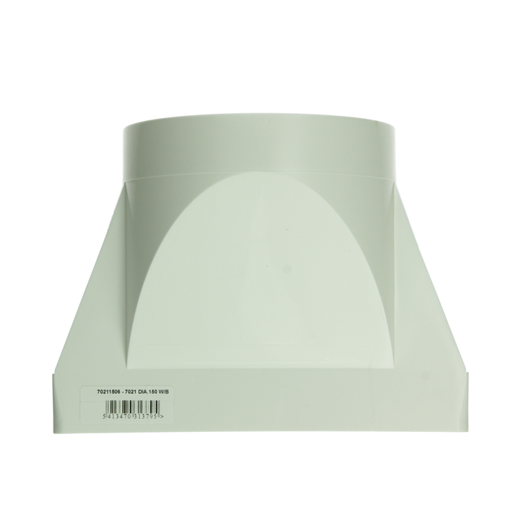 Renson 1069274 - Pieza de conexión de PVC redonda recta 7021 (220x90-dia 150) (blanco) | 3 piezas
