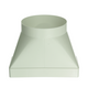 Renson 1069274 - Pieza de conexión de PVC redonda recta 7021 (220x90-dia 150) (blanco) | 3 piezas