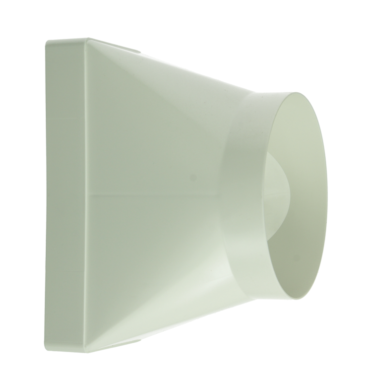 Renson 1069274 - Pieza de conexión de PVC redonda recta 7021 (220x90-dia 150) (blanco) | 3 piezas