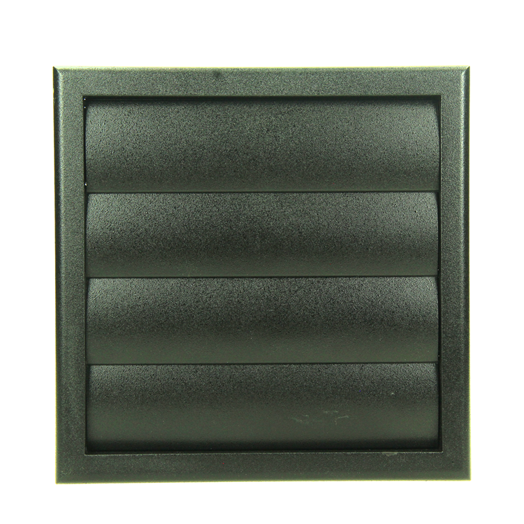 Renson 1069268 - rejilla campana extractora 4 trampillas PVC 742 (100-130) str 9005 (negro) | 2 piezas