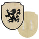Playwood Wooden Shield Lion con mango de tela