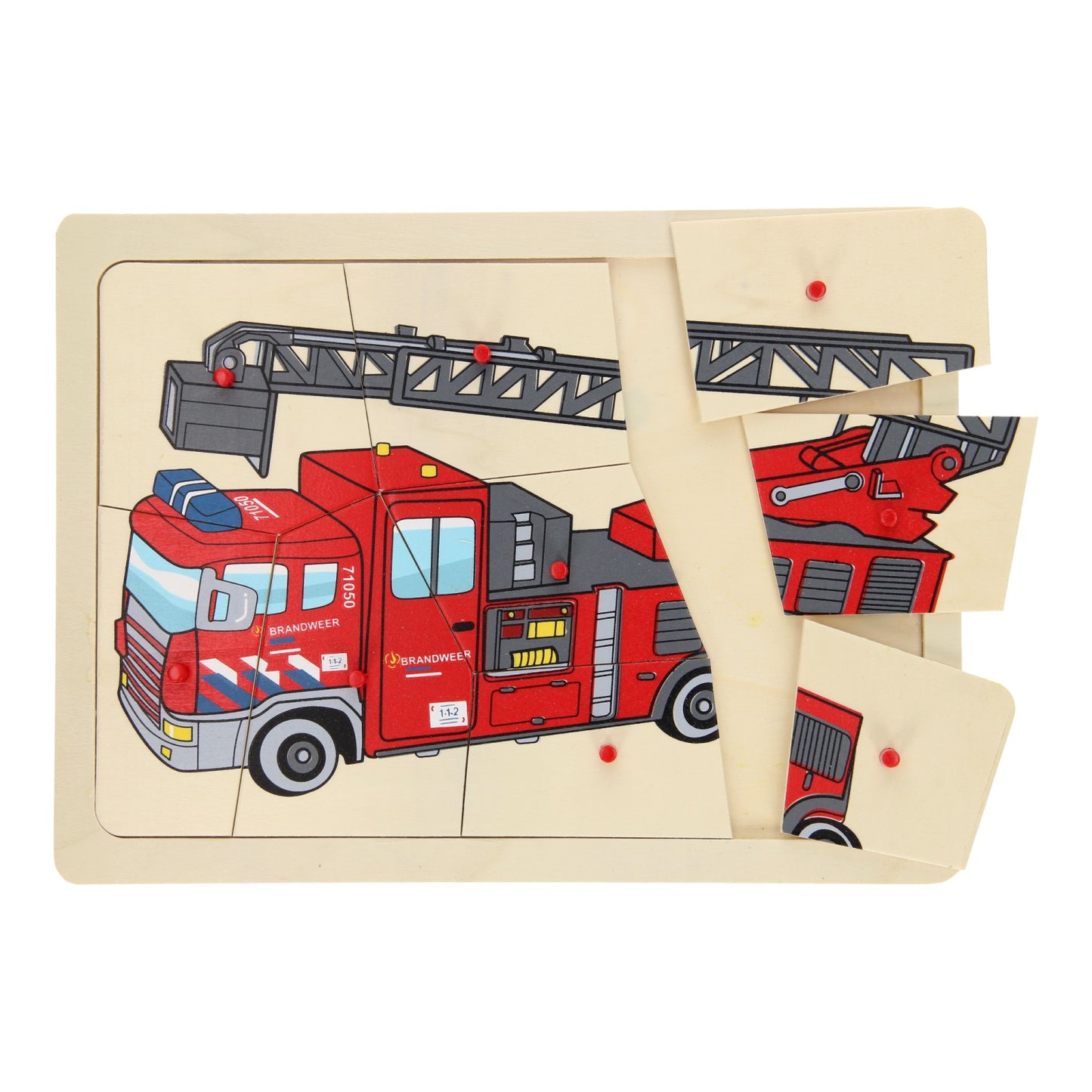 Playwood puzzle in legno vigili del fuoco, 9 pz.