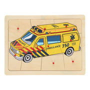 Playwood houten puzzel ambulance 112 hout - afbeelding 2