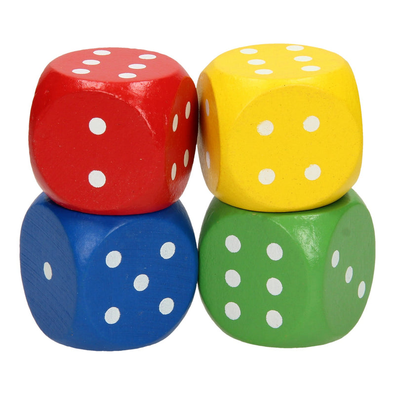 Playwood Wooden Dice Piet Large, 4dlg.