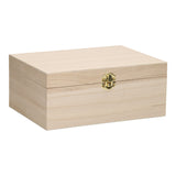 Thimbletoys houten kist a5 formaat - klepdeksel - slotje - paulownia - afbeelding 1