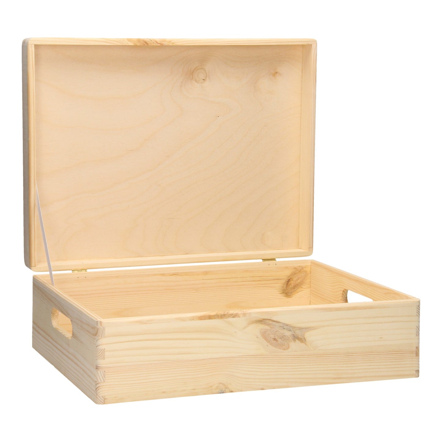 Caja de almacenamiento rectángulo de la válvula de tapa de pino