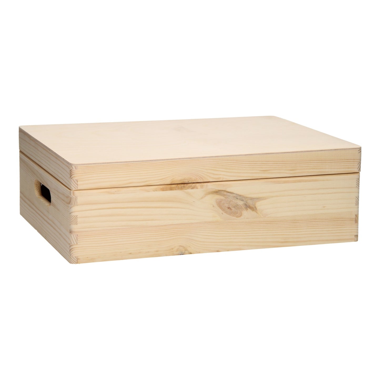 Caja de almacenamiento rectángulo de la válvula de tapa de pino