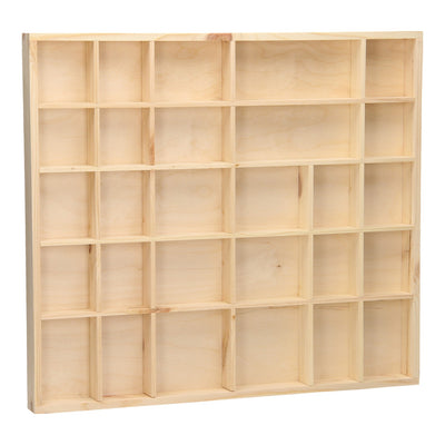 Small foot houten letterbak rechthoek groot