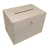 Playwood wooden envelope box with lock - afbeelding 1
