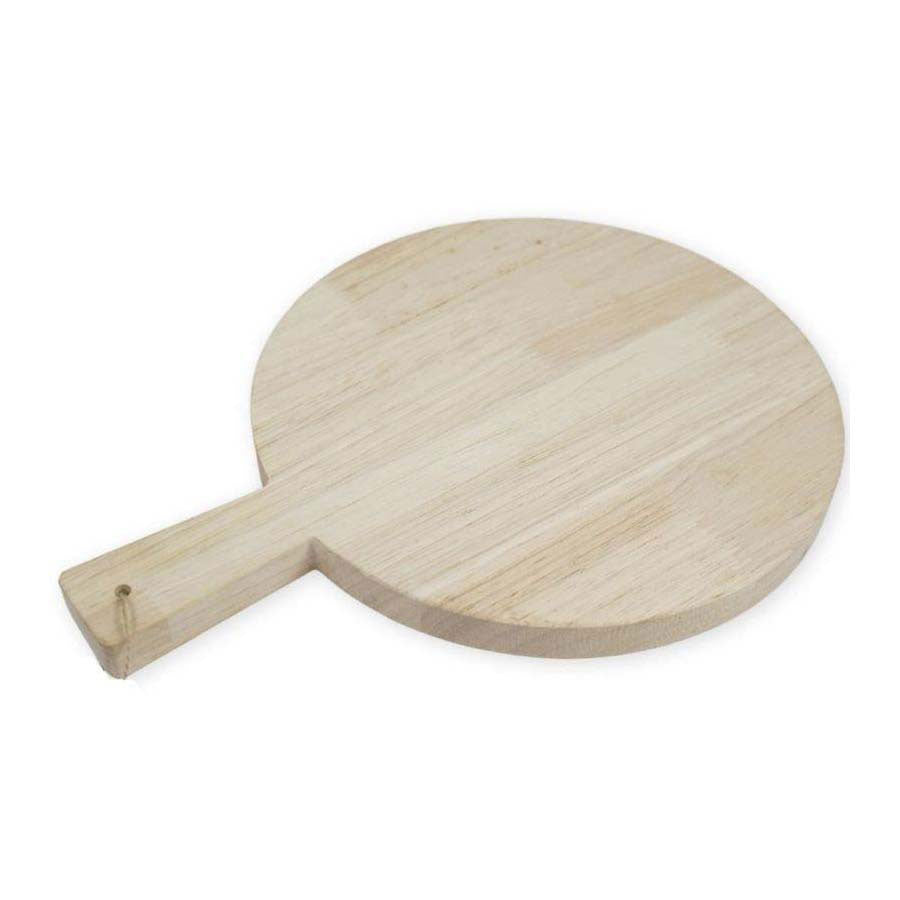 Tabla de cortar de madera Playwood redonda con mango, 34cm