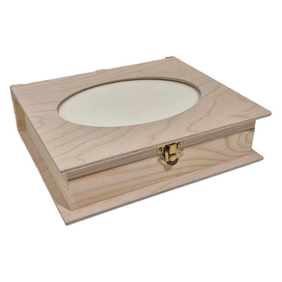 Scatola in legno Playwood a forma di libro con cornice per foto