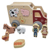 Playwood forma de madera coche animales de granja