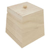 Caja de madera Playwood cuadrada con tapa abatible
