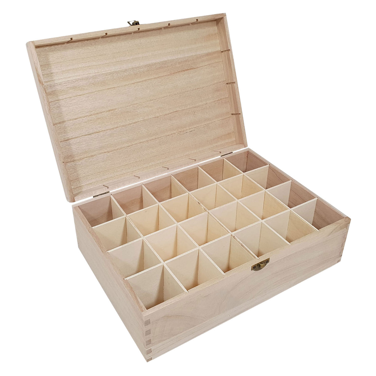 Scatola in legno Playwood 24 scomparti con coperchio
