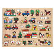 Granja de rompecabezas de madera Playwood extra grande - 32 piezas. - afbeelding 1