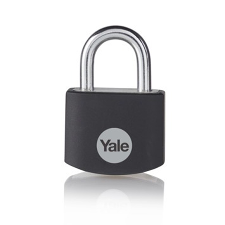 Yale 1065061 - candado 25mm aluminio negro estándar | 3 piezas