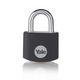 Yale 1065061 - candado 25mm aluminio negro estándar | 3 piezas