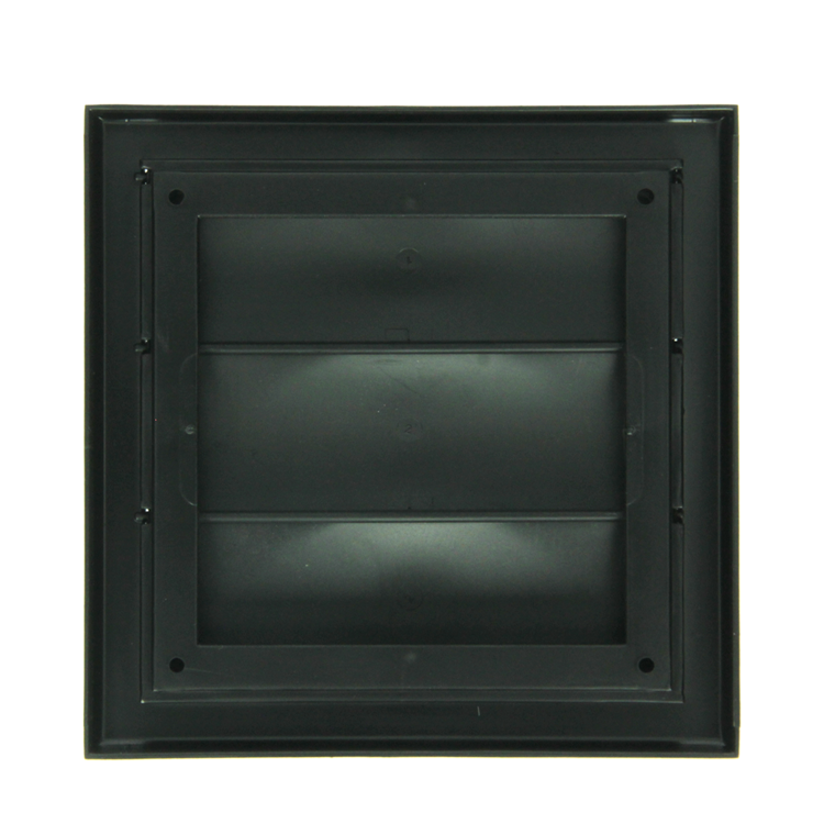 Renson 1069265 - Rejilla de campana extractora de superficie PVC 733 (154x154) str 9005 (negro) | 2 piezas
