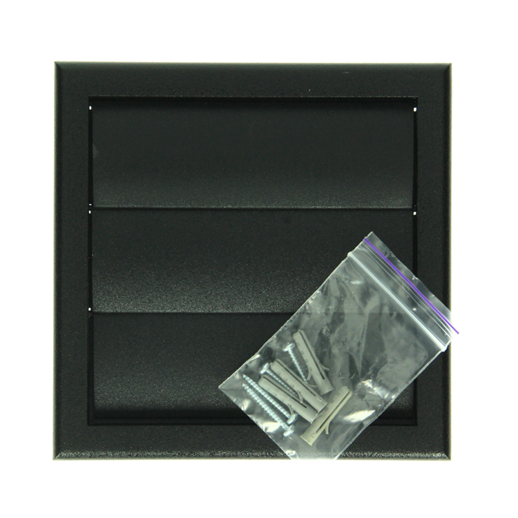 Renson 1069265 - Rejilla de campana extractora de superficie PVC 733 (154x154) str 9005 (negro) | 2 piezas