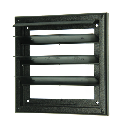 Renson 1069266 - opbouw dampkaprooster pvc 733 (187x187) str 9005 (zwart) | 2 stuks