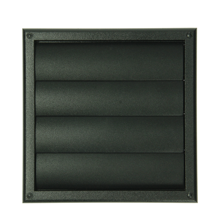 Renson 1069266 - Rejilla de campana extractora de superficie PVC 733 (187x187) str 9005 (negro) | 2 piezas