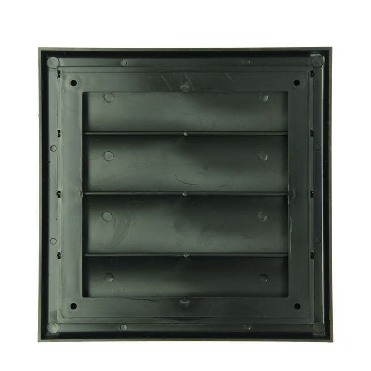 Renson 1069266 - Rejilla de campana extractora de superficie PVC 733 (187x187) str 9005 (negro) | 2 piezas