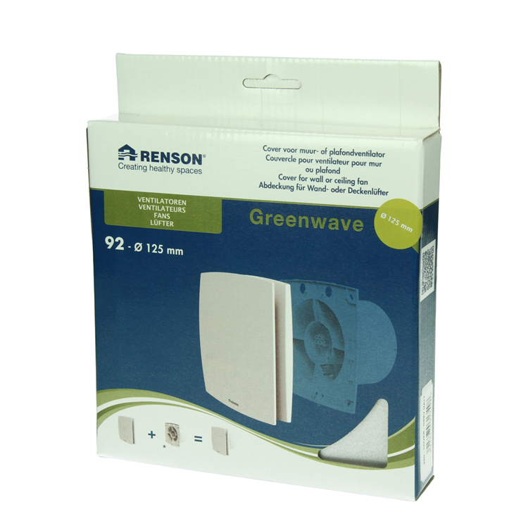 Renson 1069261 - cubierta de ventilador mecánico (9x12-dia 125) 92g (gris) | 2 piezas