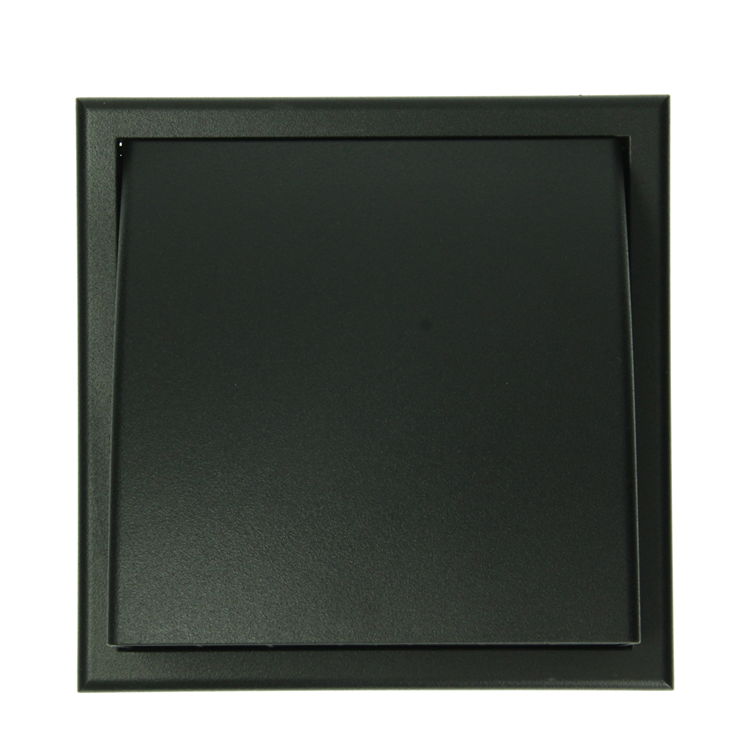Renson 1069267 - rejilla campana extractora 1 trampilla PVC 741 (100-130) str 9005 (negro) | 2 piezas