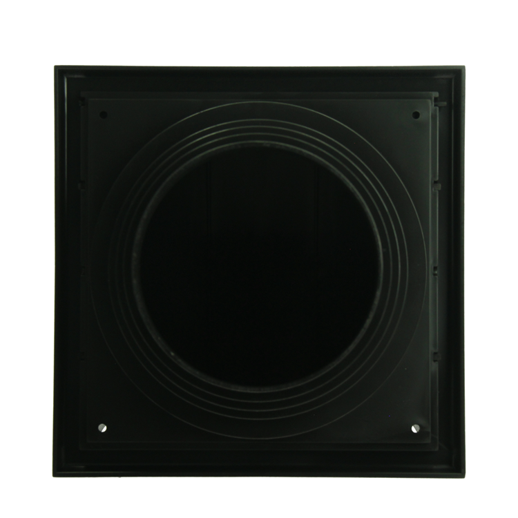 Renson 1069267 - rejilla campana extractora 1 trampilla PVC 741 (100-130) str 9005 (negro) | 2 piezas