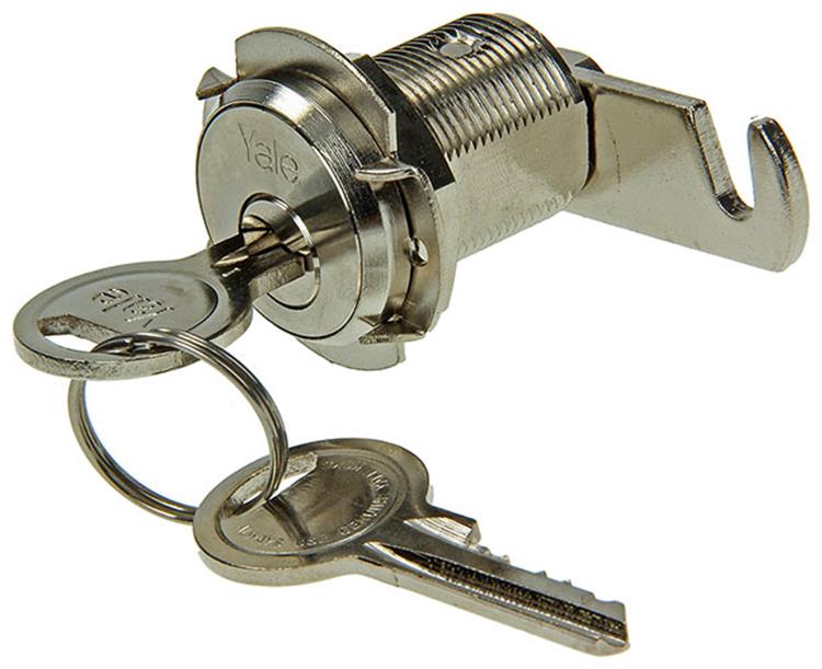 Mack 1015858 - Cerradura para armario 1 letra niquelada 25mm | 5 piezas