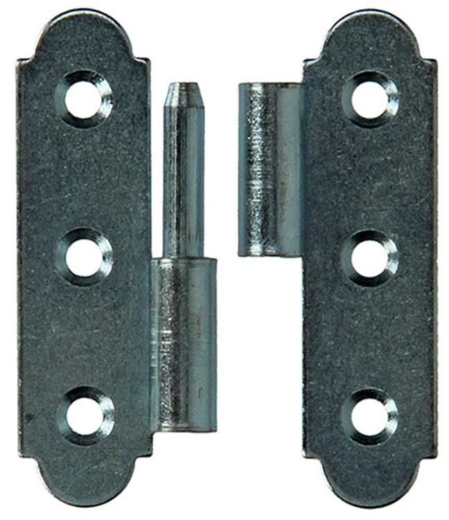 Mack 1013255 - 2 bisagras españolas izquierda galvanizadas h 60 x w 40 mm | 5 piezas