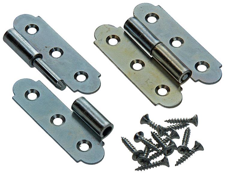 Mack 1013255 - 2 bisagras españolas izquierda galvanizadas h 60 x w 40 mm | 5 piezas