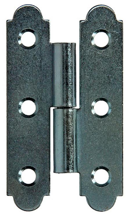 Mack 1013258 - 2 bisagras españolas derecha galvanizadas h 80 x w 45mm | 5 piezas