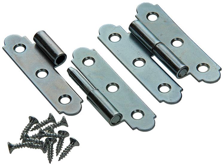 Mack 1013258 - 2 bisagras españolas derecha galvanizadas h 80 x w 45mm | 5 piezas